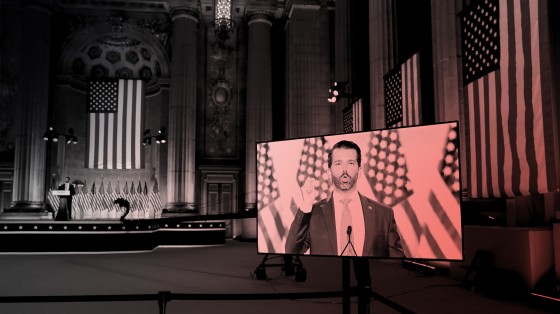 On the first night of the Republican National Convention, Donald Trump Jr. painted Democrats as "radicals who want to drag us into the dark" and must be crushed.