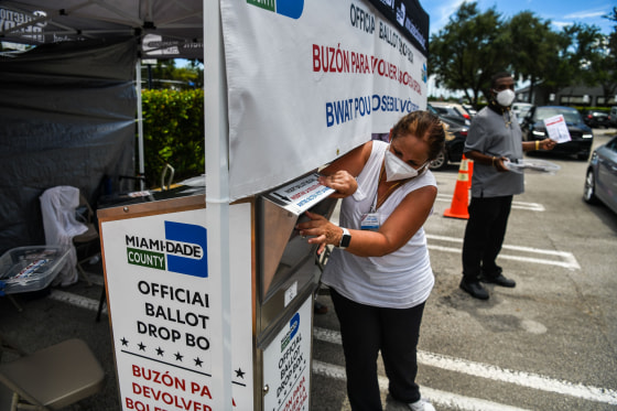 Image: US-POLITICS-VOTE-MIAMI-HEALTH-VIRUS