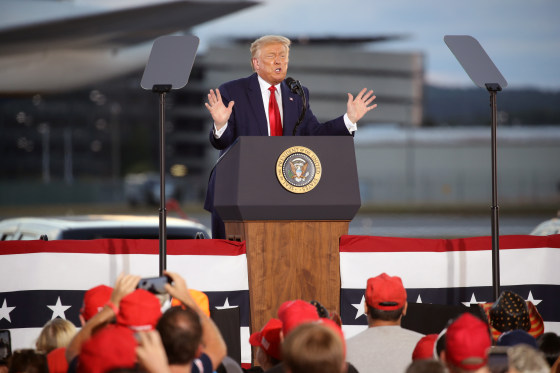 Image: President Trump Holds Campaign Rally In New Hampshire