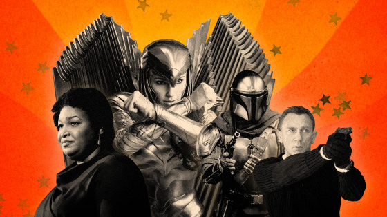 Image: Stacey Abrams, Gal Gadot as \"Wonder Woman,\" The Mandalorian and Daniel Craig as \"James Bond.\"
