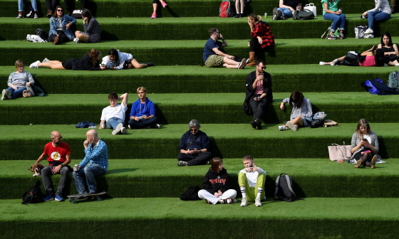 Image: An outdoor seating area in London