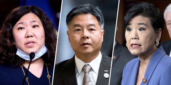 Rep. Grace Meng, D-N.Y., Rep. Judy Chu, D-Calif., and Rep. Ted Lieu, D-Calif.