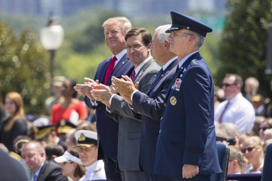 Donald Trump,Mark Esper,Paul Selva,Mike Pence
