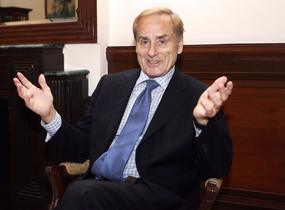 Image: Harold Evans speaks during the K. C. Mammen Mappillai Memorial Lecture in New Delhi.