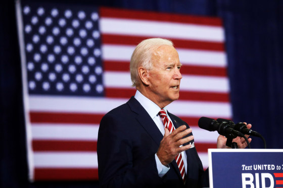 Image: Democratic U.S. presidential nominee and former Vice President Joe Biden delivers remarks and holds a roundtable discussion with veterans at Hillsborough Community College in Tampa, Florida