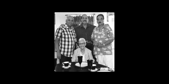 The Salas Solis family lost these four members to Covid-19 between Aug. 6 and Sept. 15. From left, back row: Ruperto Salas Solis, Raul Salas Solis and Nieves Salas Solis; Eva Solis-Salas is in the center.