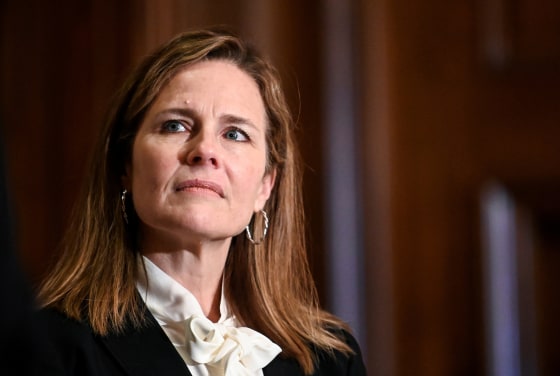Image: Amy Coney Barrett, U.S. Supreme Court nominee Barrett meets with U.S. Senator Cramer on Capitol Hill in Washington