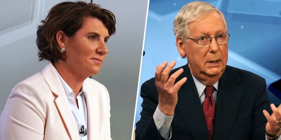 Image: Amy McGrath, Mitch McConnell