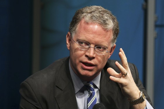 Thomson Reuters' Rohde describes his kidnapping and hostage period in Pakistan to Bradley at the fifth annual Washington Ideas Forum at the Newseum in Washington