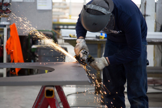 Operations At Jones Sign Co. Production Facility Ahead Of ISM Manufacturing Figures