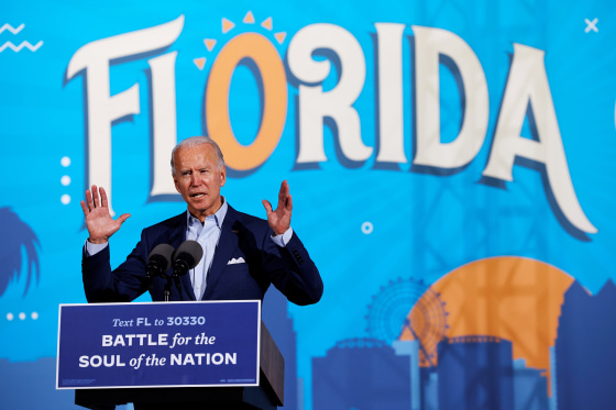 Image: Democratic U.S. presidential nominee and former Vice President Biden campaigns in Florida