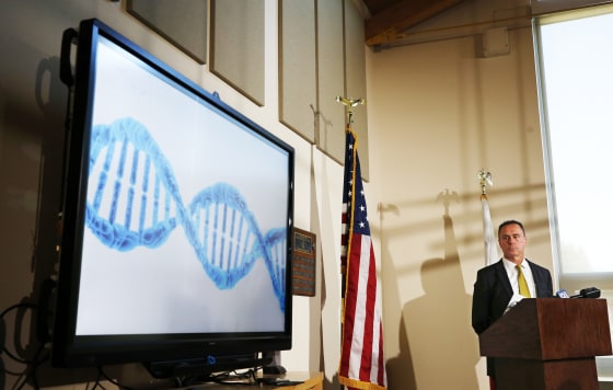 El Dorado County District Attorney Vern Pierson discusses how new DNA evidence was used to help exonerate a man who spent about 15 years in prison after being wrongly convicted of killing his housemate, during a news conference in Placerville, Calif., on Feb. 13, 2020.