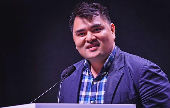 Jose Antonio Vargas speaks in New Orleans in 2018.
