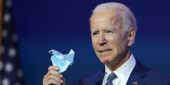 Biden kicks off presidential transition by begging Americans to wear masks