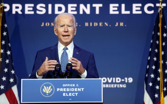 Image: U.S. President-elect Biden meets with members of transition coronavirus advisory board in Wilmington, Delaware