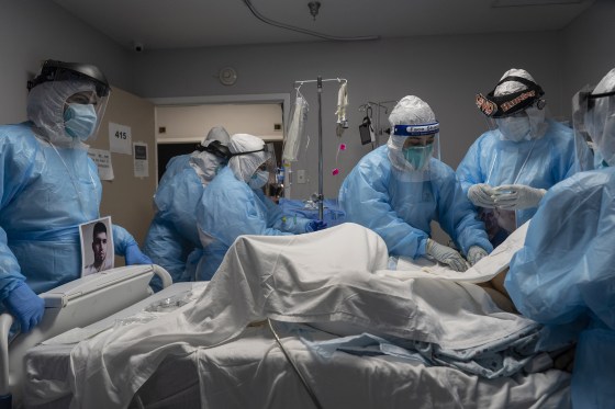 Image: ***BESTPIX*** Houston Hospital Continues To Deal With Spike In Covid Cases