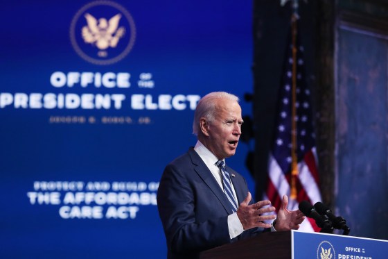 Image: President-Elect Biden Remarks On ACA As Supreme Court Takes On Case