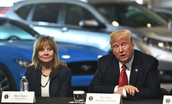 Image: Mary Barra Donald Trump