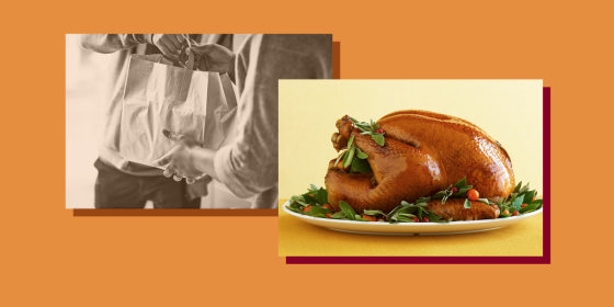 Restaurants across the United States are advertising takeaway Thanksgiving dinners.