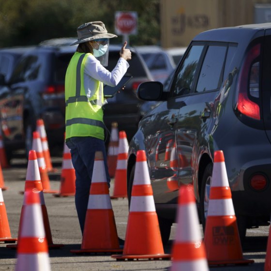 Image: Covid drive testing
