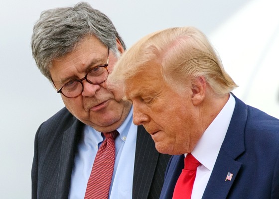 Image: William Barr, Donald Trump