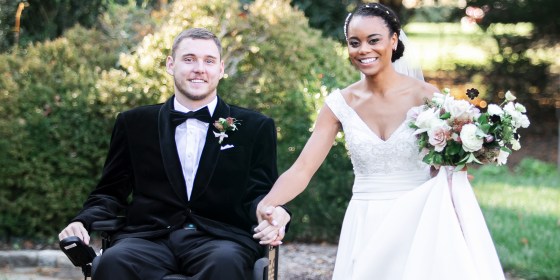 Interabled couple Cole, Charisma share beautiful wedding day photos