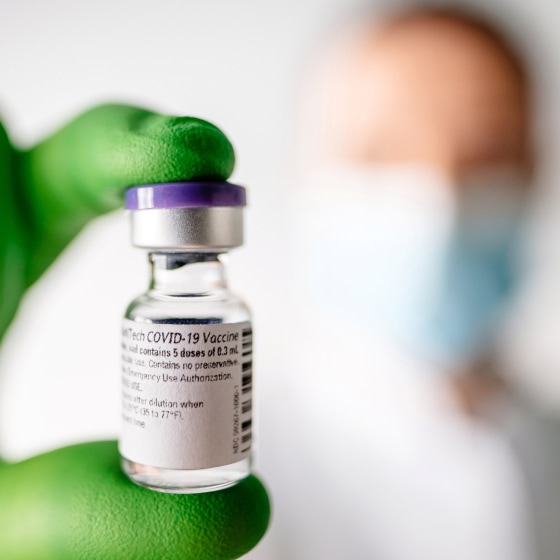 Image: Dose of the COVID-19 vaccination of BioNTech and Pfizer is pictured in this undated handout photo