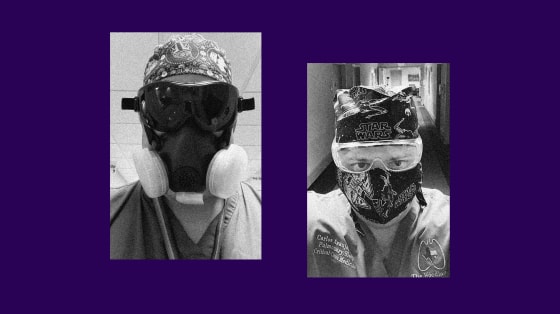 Dr. Jason Sample, right, and Dr. Carlos Arauja-Preze, who died from Covid-19. The similarities between the two men shook Sample's mother to her core.