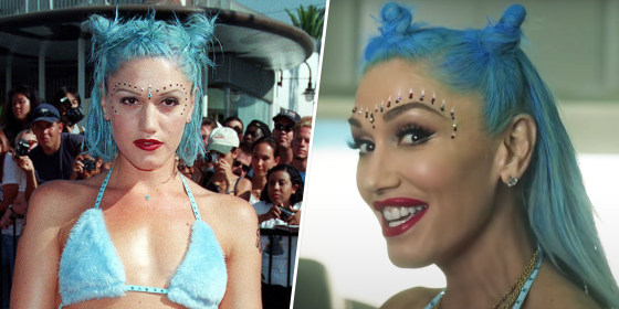 gwen stefani blue dress See Every Outfit Gwen Stefani Wore in "Let Me Reintroduce Myself"