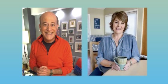 Illustration of Steve Greenberg  and Jill Bauer talking about how to keep your New Year Resolutions