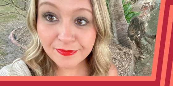 Terri Peters wearing the $12 NYX lip color