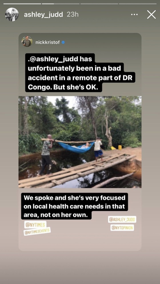 Ashley Judd Recalls Catastrophic Leg Accident In Congo