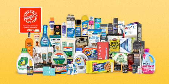 Image: Various products voted \"Product of the Year.\"