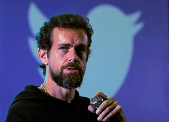 Image: Twitter CEO Jack Dorsey addresses students during a town hall at the Indian Institute of Technology in New Delhi, India