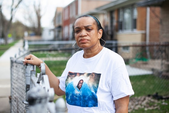 Image: Angela McMiller poses for a portrait outside her home in Chicago on April 6, 2021.