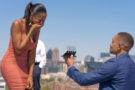 William Hunn gave his future bride five different ring options when he proposed to her last week.