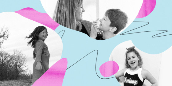 Image: Illustration of transgender children and their parents.