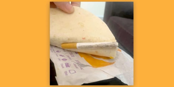 cigarette after meal Taco Bell customer claims she found cigarette in food