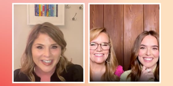 Illustration of Lea Thompson, Zoey Deutch and Jenna Bush Hager on broadcast