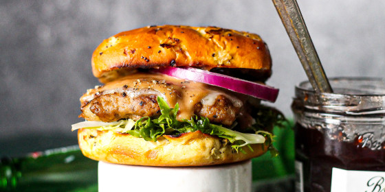 Turkey Burgers with Jam-Dijon Mustard