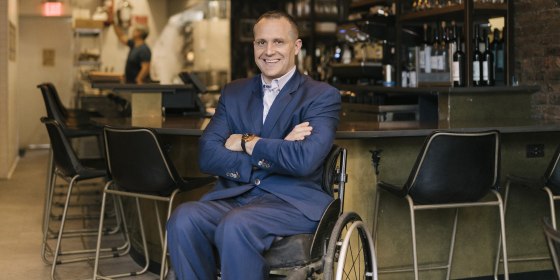 Yannick Benjamin is one of the partners in a new restaurant that aims to be a comfortable, accessible space for people with disabilities.