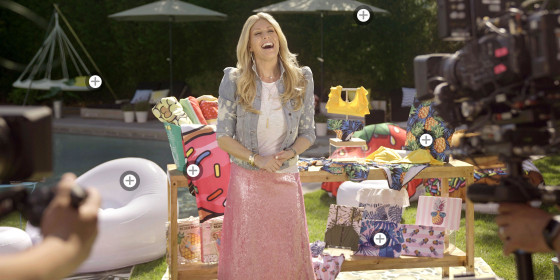 Illustration of Jill Martin outside talking to cameras