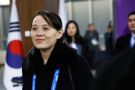 Image: North Korea's Kim Jong Un's sister Kim Yo Jong arrives for the opening ceremony of the Pyeongchang 2018 Winter Olympic Games at the Pyeongchang Stadium