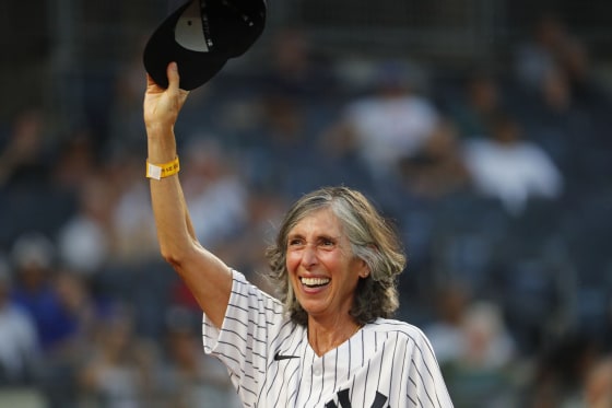 70-year-old New York Yankees fan becomes honorary bat girl