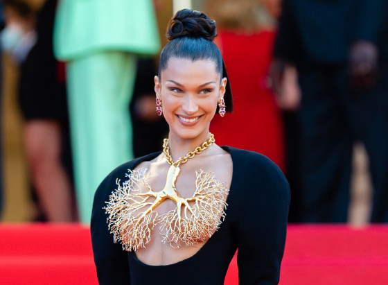 Bella Hadid on How She Avoided Wardrobe Malfunction with 2021 Cannes Lung  Necklace