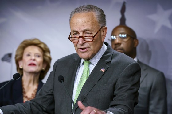 Senate Majority Leader Chuck Schumer at the Capitol on July 15, 2021.