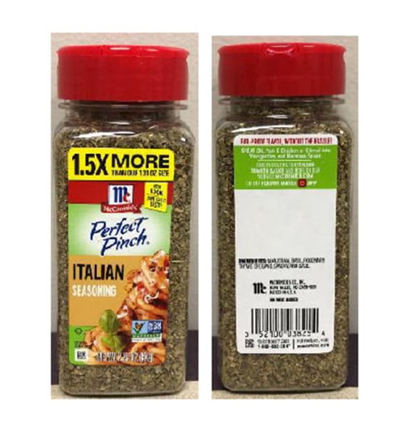 RIDOH advises consumers of McCormick Seasonings recall