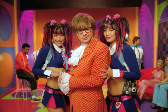 Image: Diane Mizota, Mike Myers and Carrie Ann Inaba, in \"Austin Powers in Goldmember.\"