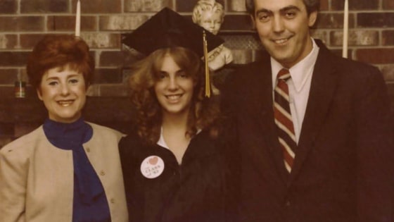 Kristin O'Connell and her parents, Phyllis and Mike O'Connell.