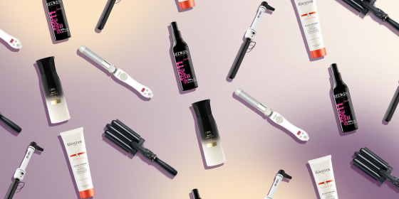 Illustration of 9 best curling irons, curling wands and hair products for any hair type